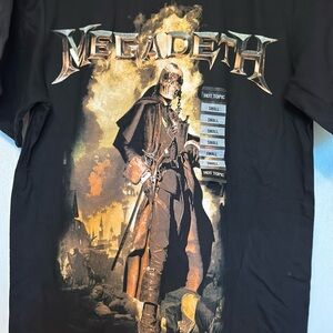 NWT Black Megadeth Graphic T-Shirt